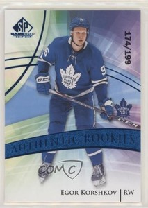 2020 SP Game Used Authentic Rookies Blue Burst /199 Egor Korshkov #153 Rookie RC