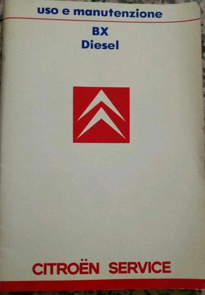 libretto uso e manutenzione Citroen BX DIESEL citroen service Originale - Immagine 1 di 1