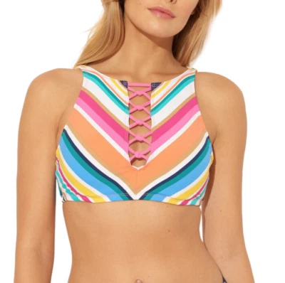 Top de bikini Bleu Rod Beattie para mujer cuello alto celosía RBCB20114 multi 12 nuevo con etiquetas $83 Foto 1 de 2