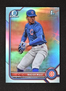 2022 Bowman Draft Chrome Base Sky Blue #BDC-77 Nazier Mule - Chicago Cubs