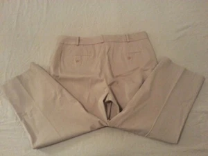 Womens Talbots Khaki Dress Pants 12 Cotton Slack Chino Trouser - Picture 1 of 5