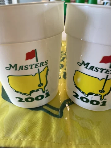 Pair of Masters 2001 frosted plastic collectors cup Cover