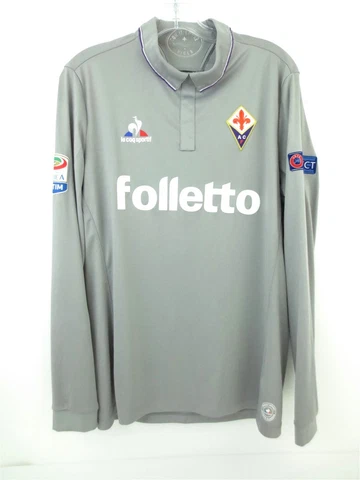 Fiorentina Jersey Long Home football shirt 2016-2017 Le Coq Sportif Mens Size M Cover