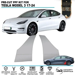 Rear Wheel Arch Stone Chip Guard PPF Paint Protection Film For Tesla Model 3 - Picture 1 of 4