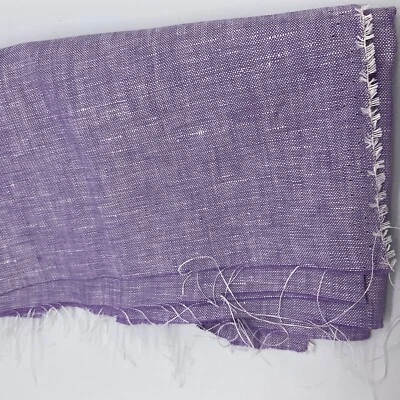 100% Irish Linen Fabric craft sample Purple 60 X 10” AN3802 - Image 1 of 4