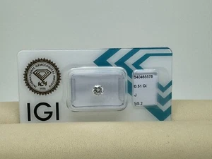 DIAMANT 0.51ct Brillant VS2 Top Crystal (J) IGI Zertifikat - Bild 1 von 2
