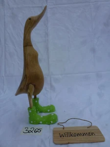 Nº3265 Hermoso pato de madera decoración Bali pieza única madera de teca  - Imagen 1 de 6