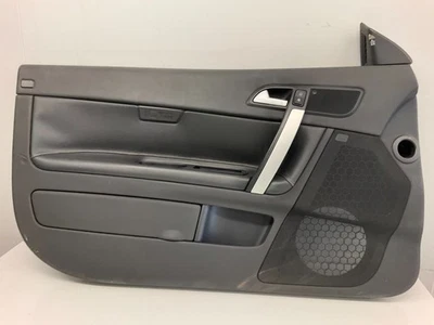 06-13 Volvo C70 Left Front Door Trim Panel 5E77 Black Leather 39865118 - Image 1 of 4