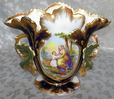 ANCIEN VASE DE MARIEE EN PORCELAINE DE VALENTINE - Photo 1/4