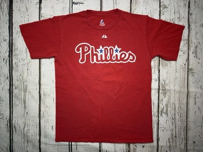 Cliff Lee #34 费城费城人队 Majestic MLB 男式红色球衣 T 恤 - M 码 — 第 1/4 张图片