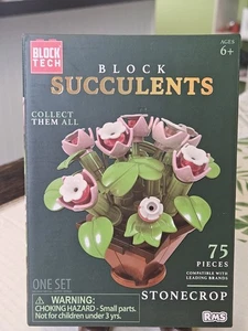 Block Tech Sukkulenten Stonecrop Set | 75-teiliger Bausatz | Botanical Bouquet - Bild 1 von 16