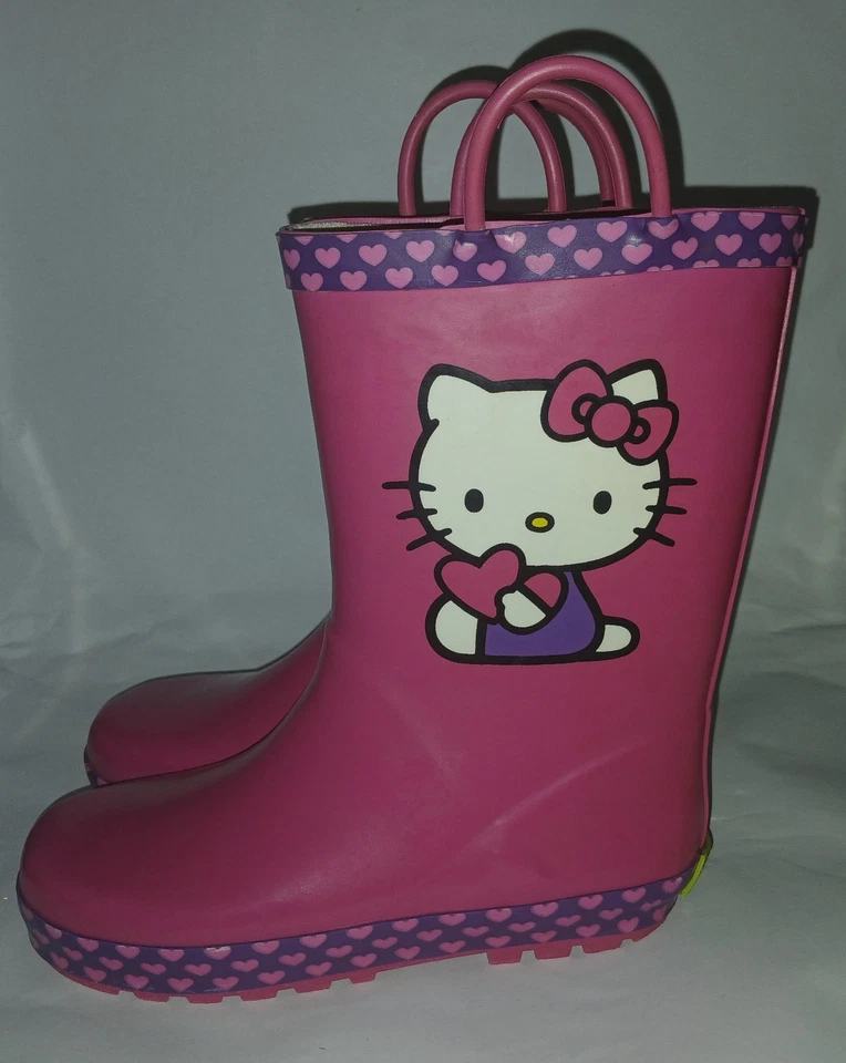 Western Chief Hello Kitty San Rio Girls Rubber Rain Boots! Sz 13! - Image 1 of 4
