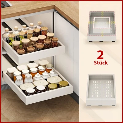 Teleskopschublade Küchenschublade Ausziehbar Korbauszug Schrankauszug Organizer - Bild 1 von 4