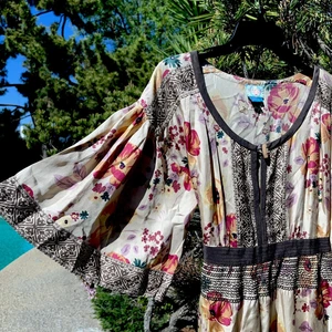 Anthropologie Plenty By Tracy Reese Silk Dress Size 8 - Floral Boho Chic - Picture 1 of 11