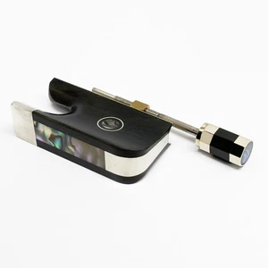 Viola Frog Bow Ebony Nickel Silver Ferrule Underslide Abalone Frog Screw Button - Picture 1 of 4
