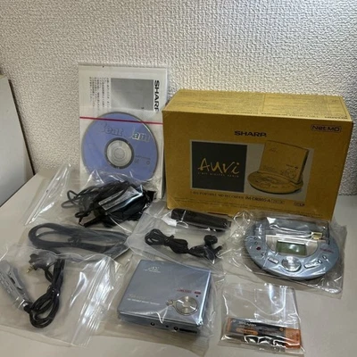 SHARP IM-DR805-A Auvi 1-Bit Portable MiniDisc Recorder Blue  Working from Japan - Image 1 of 4