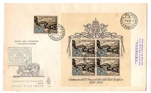 Venetia Cent. francobolli Pontificio Foglietto n.1 busta - Photo 1 sur 2
