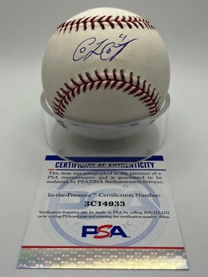 Coco Crisp Indians Red Sox Signed Autograph Baseball PSA DNA In the Presence *33 - Image 1 of 2