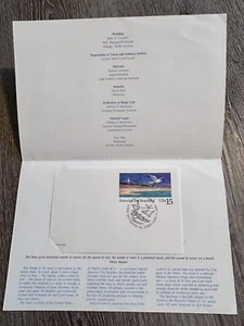The Seashore Ceremony Program Postcard 1989 Cape Hatteras NC First Day Issue USA - Picture 1 of 16