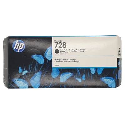 HP 728 300ML Extra High Capacity Black Ink Cartridge F9J68A Original Designjet - Image 1 of 4
