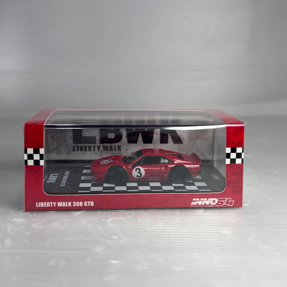 1/64 INNO64 Ferrari LB Liberty Walk 308 GTB Red IN64-LBWK308-RED