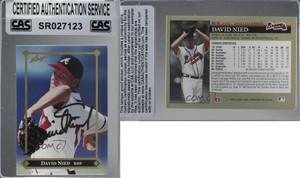 1992 Leaf Gold Rookies David Nied #BC-10 CAS Certified Sealed Auto Rookie RC