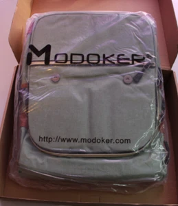LAPTOP BACKPACK with USB Charging Port Vintage Bag Fits 15.6" Grey MODOKER.. - Picture 1 of 6