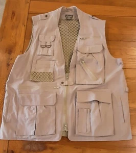 ProMaster Mens Size Large L Fishing Photographer Hunting Safari Vest Khaki - Picture 1 of 13