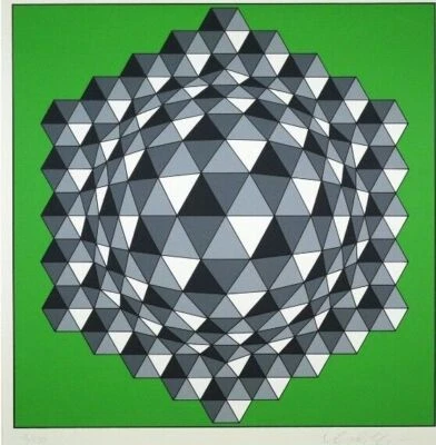 Victor VASARELY Siebdruck "Composition A" Edition & signiert 19,6 x 19,6 Zoll - Bild 1 von 4