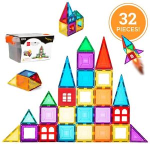 Best Choice Products 32-Piece Kids Magnetic Tiles Set,Educational Building STEM