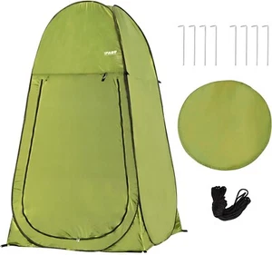 Portable Green Pop-Up Toilet Shower Tent Changing Room Dressing Camping Shelter - Picture 1 of 7