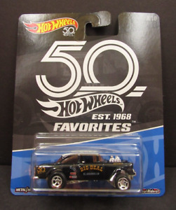 2018 Hot Wheels 50th Anniversary 55 Chevy Bel Air Gasser Black Kroger Exclusive
