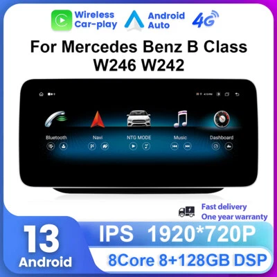 12.3" Android 13 Autoradio CarPlay 128GB Für Mercedes B-Klasse W246/W242 NTG5.0 - Bild 1 von 4