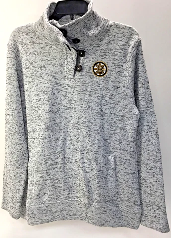NHL Boston Men's Pullover Sweater, Light Grey, Large Cover
