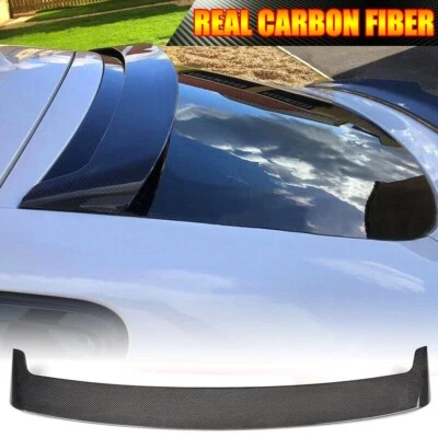 Se adapta a BMW X6 F16 F86 X6M 2015-2018 alerón de techo trasero ventana ala labio carbono real Foto 1 de 4