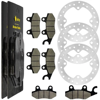 Front and Rear Brake Rotor Disc w/ Pad For Can-AM Commander 1000 2011- 2016 - Image 1 of 4