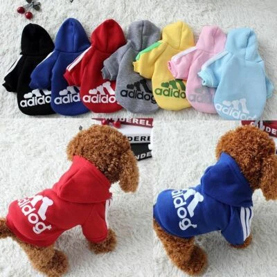 MARKENLOS Adidog Kleine/Große Pet Hund Hoodie Pullover-Puppy Katze Bekleidung Jacke XS-9XL