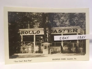 Montaña rusa Early Idlewild Amusement Park Ligonier Pa Rollo rara NUEVA postal - Imagen 1 de 1