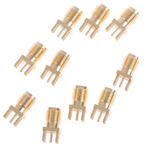 10x 1.6mm SMA Female Jack Solder Nut Edge PCB Clip Straight Mount RF Connect`sf - Zdjęcie 1 z 12