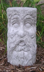 5516 Old Viking Norseman Man Face Log Latex Fiberglass Production Mold Concrete - Bild 1 von 4