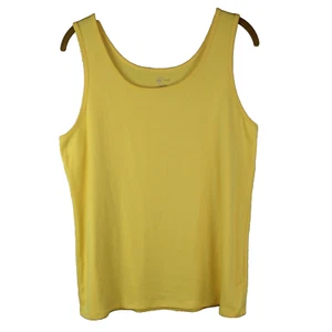 C Est. 1946 Tank Top Yellow Women Size Large Jersey Knit Sleeveless - Picture 1 of 7