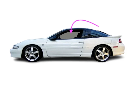 Compatível com: 1990-1994 Mitsubishi Eclipse 2D Coupe driver porta frontal esquerda janela vidro - Imagem 1 de 4