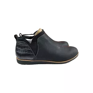 Lifestride Women Ankle High Flat Bootie Black & Snake Pattern 8.5M (lot 1191) - Picture 1 of 9