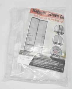 Magnetic Screen Door Mesh For Door Frame 102cm x 211cm Invisible Magnets - Picture 1 of 5