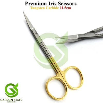 Tijeras Iris Premium TC Curvas de 4.5" Instrumentos Quirúrgicos Dentales - Image 1 of 2