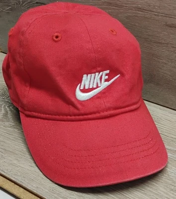 Nike Infant Child Ball Cap Sporty OS Red White 100% Cotton Adjustable - Image 1 of 4