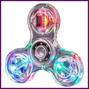 Kristall LED Licht Handschmeichler Spinner Leuchtet im Dunkeln Stressabbau Spielzeug für Kinder - Bild 1 von 31