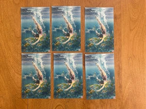 Vintage set of 6 "Diving At Silver Springs, Florida" Postcard - Picture 1 of 4