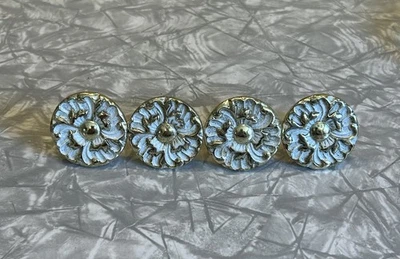 1960’s French Provincial Flower Knobs Drawer Dresser Cabinet Pulls Lot Of 4 - Image 1 of 4