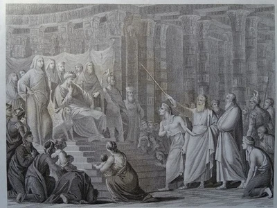 Mosè chiedente la Libertà d´Israele - Kupferstich Zuliani n. Querena - 1800 - Bild 1 von 4